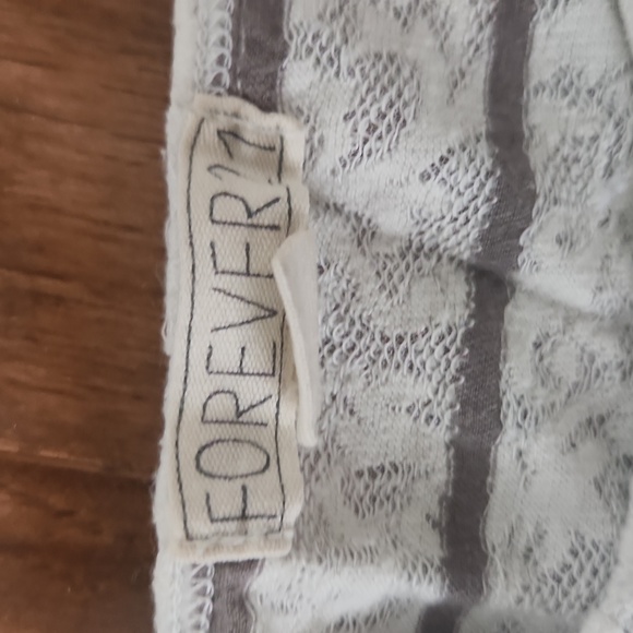 Forever 21 half sleeve striped lace shirt - Picture 3 of 4